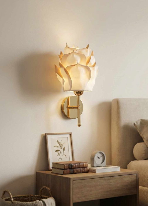 Opviq Lámpara de Pared de Metal y Eva en Dorado y Dorado Brillante Opviq Lámpara de Pared de Metal y Eva en Dorado y Dorado Brillante